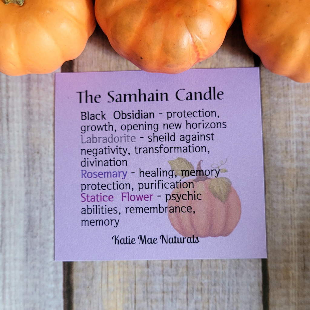 Samhain Ritual Candle – Pumpkin Spice Soy Candle for Protection, Reflection & Autumn Rituals