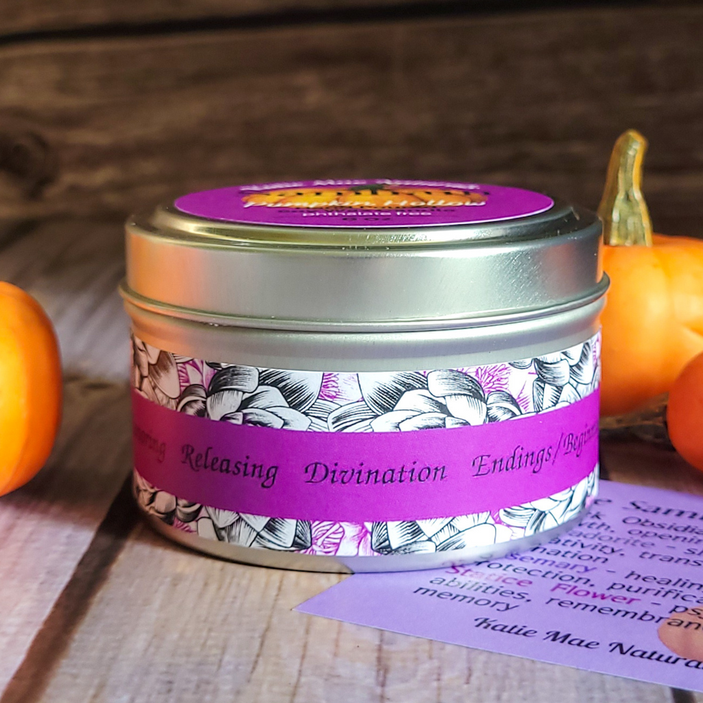 Samhain Ritual Candle – Pumpkin Spice Soy Candle for Protection, Reflection & Autumn Rituals