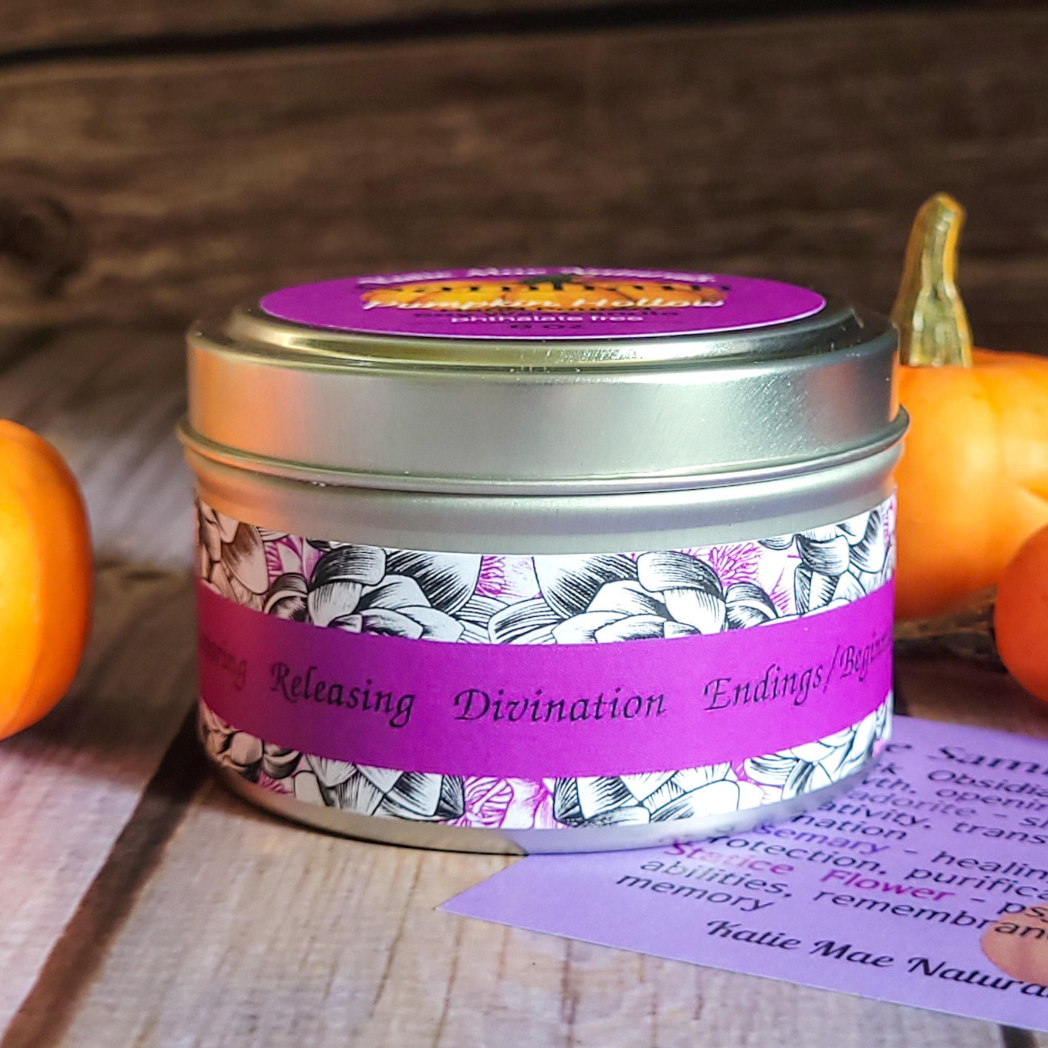 Samhain Ritual Candle – Pumpkin Spice Soy Candle for Protection, Reflection & Autumn Rituals