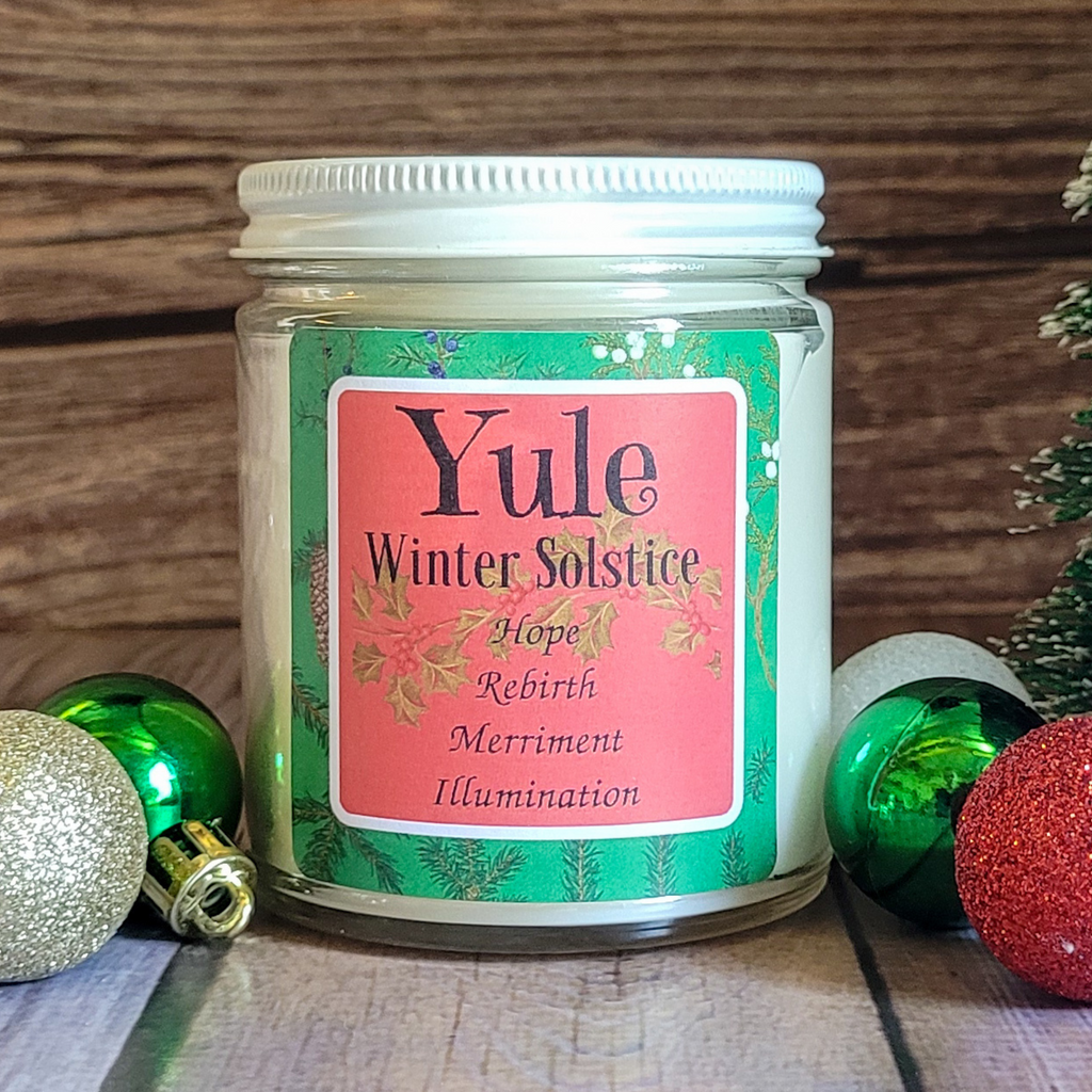 Yule Ritual Candle – Festive Winter Soy Candle for Renewal, Warmth & Winter Solstice Rituals
