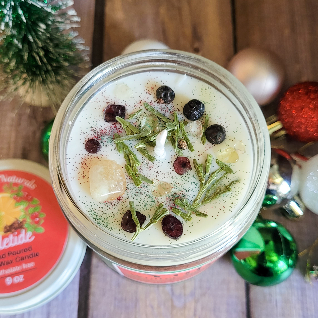 Yule Ritual Candle – Festive Winter Soy Candle for Renewal, Warmth & Winter Solstice Rituals