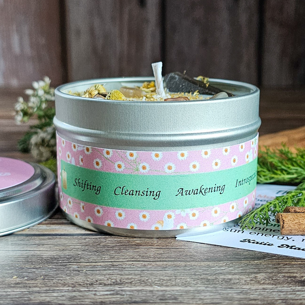 Imbolc Ritual Candle – Cinnamon Spice Soy Candle for Renewal, Cleansing & New Beginnings