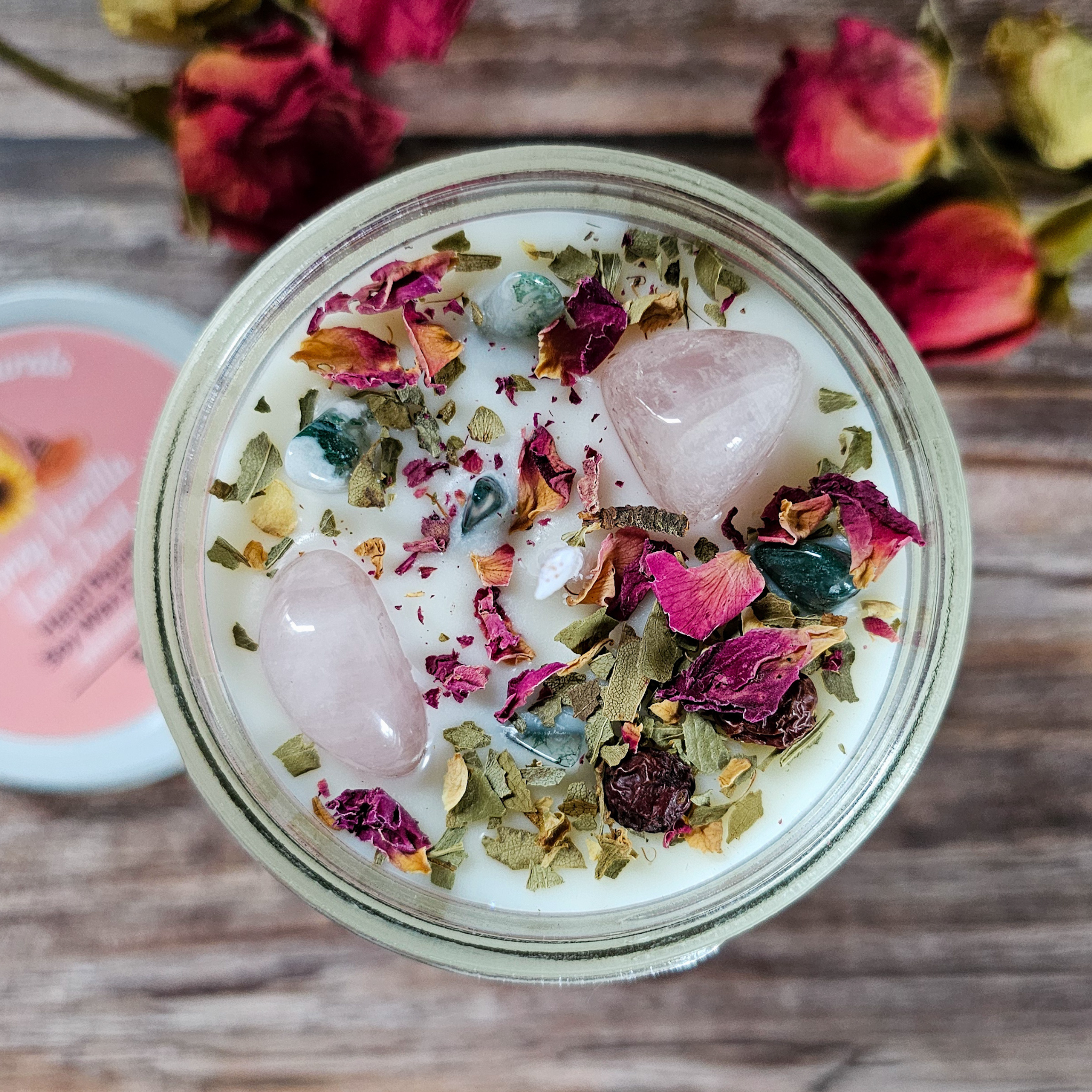 Beltane Ritual Candle – Honey Vanilla Floral Soy Candle for Passion, Love & Spring Renewal