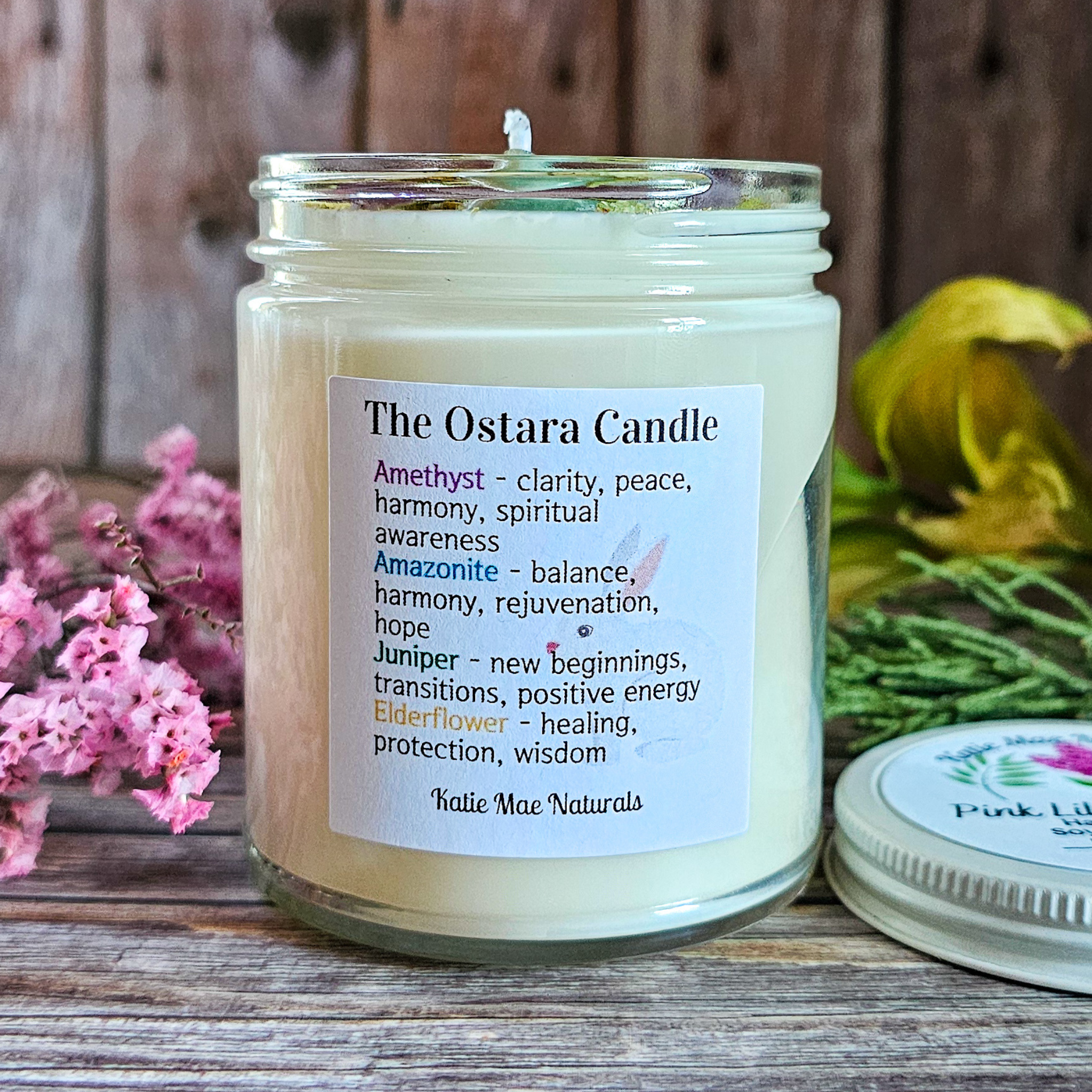Ostara Ritual Candle – Lilac Spring Soy Candle for Renewal, Growth & Spring Equinox Rituals