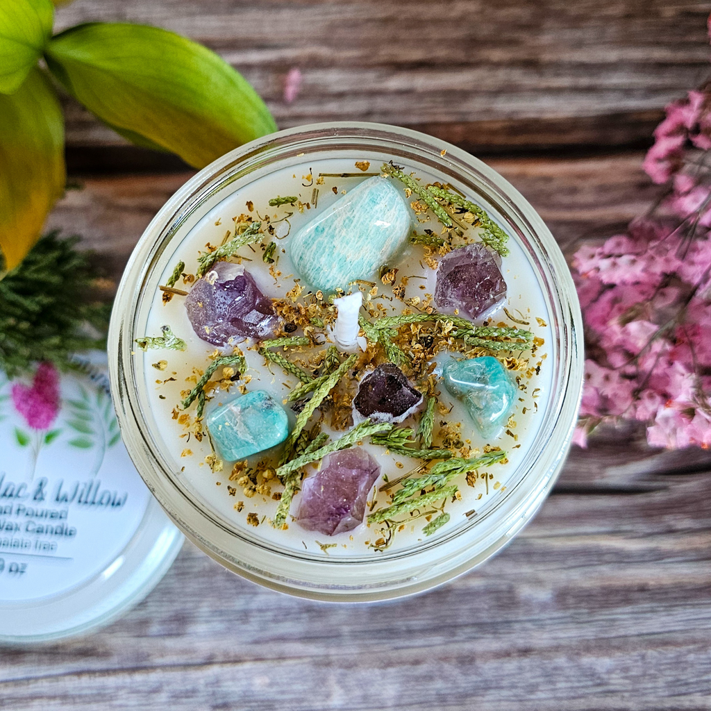 Ostara Ritual Candle – Lilac Spring Soy Candle for Renewal, Growth & Spring Equinox Rituals