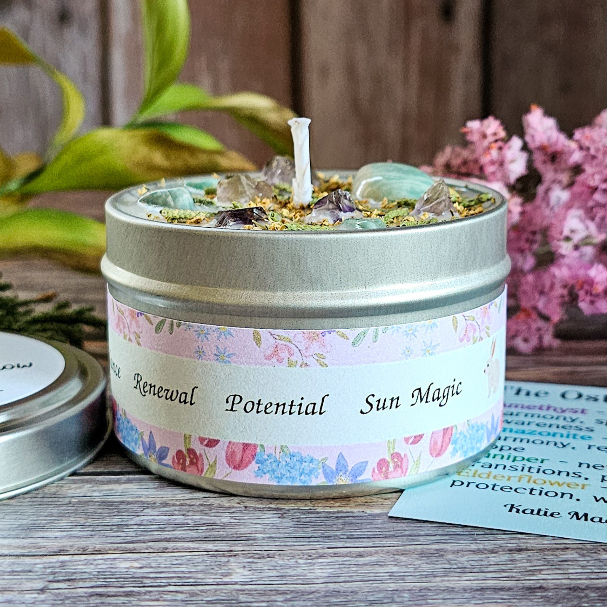 Ostara Ritual Candle – Lilac Spring Soy Candle for Renewal, Growth & Spring Equinox Rituals