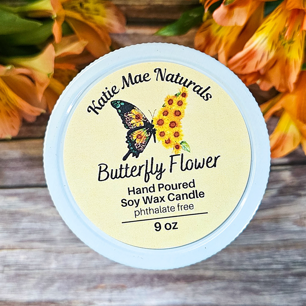 Litha Ritual Candle – Floral Summer Solstice Soy Candle for Sun Energy, Joy & Seasonal Celebration