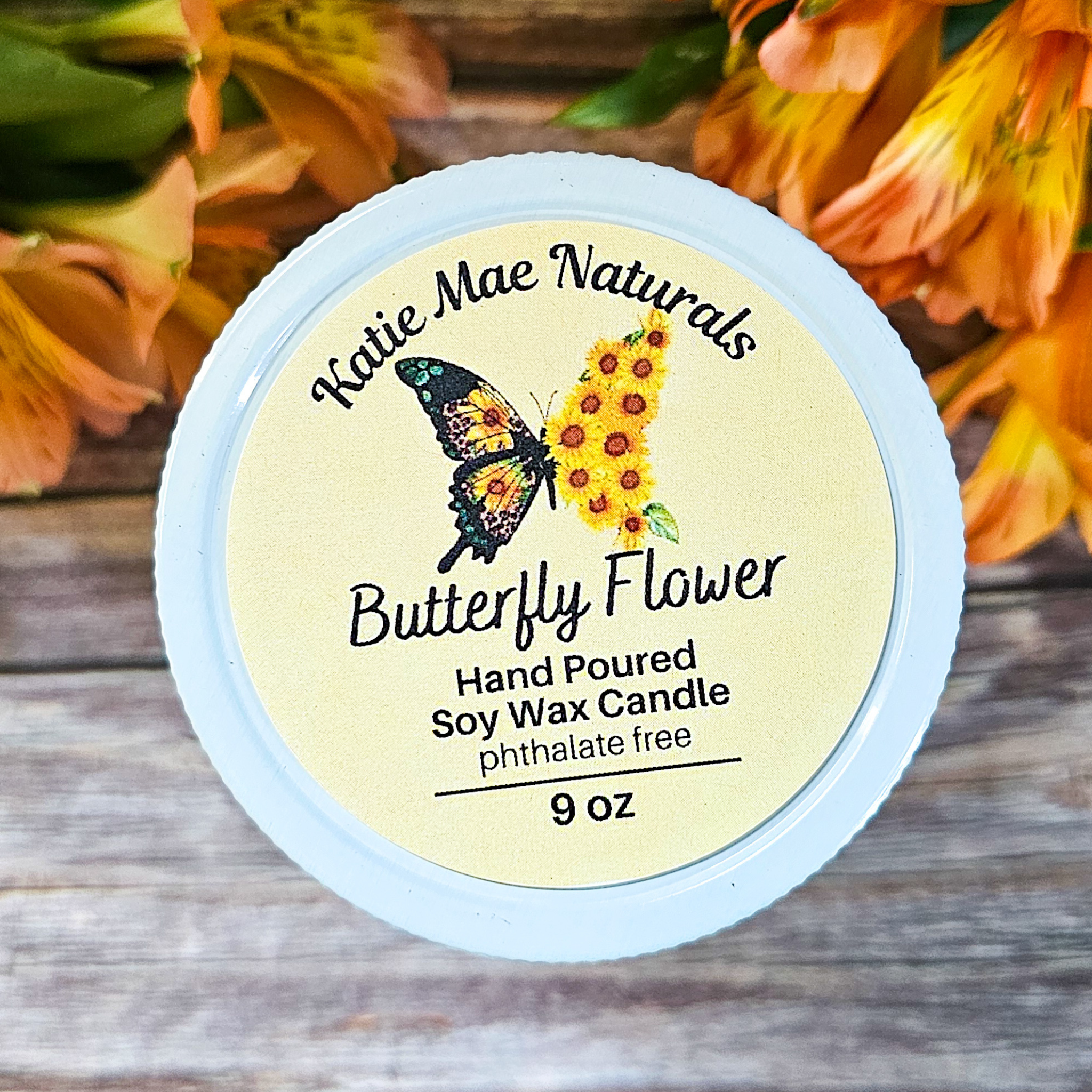 Litha Ritual Candle – Floral Summer Solstice Soy Candle for Sun Energy, Joy & Seasonal Celebration