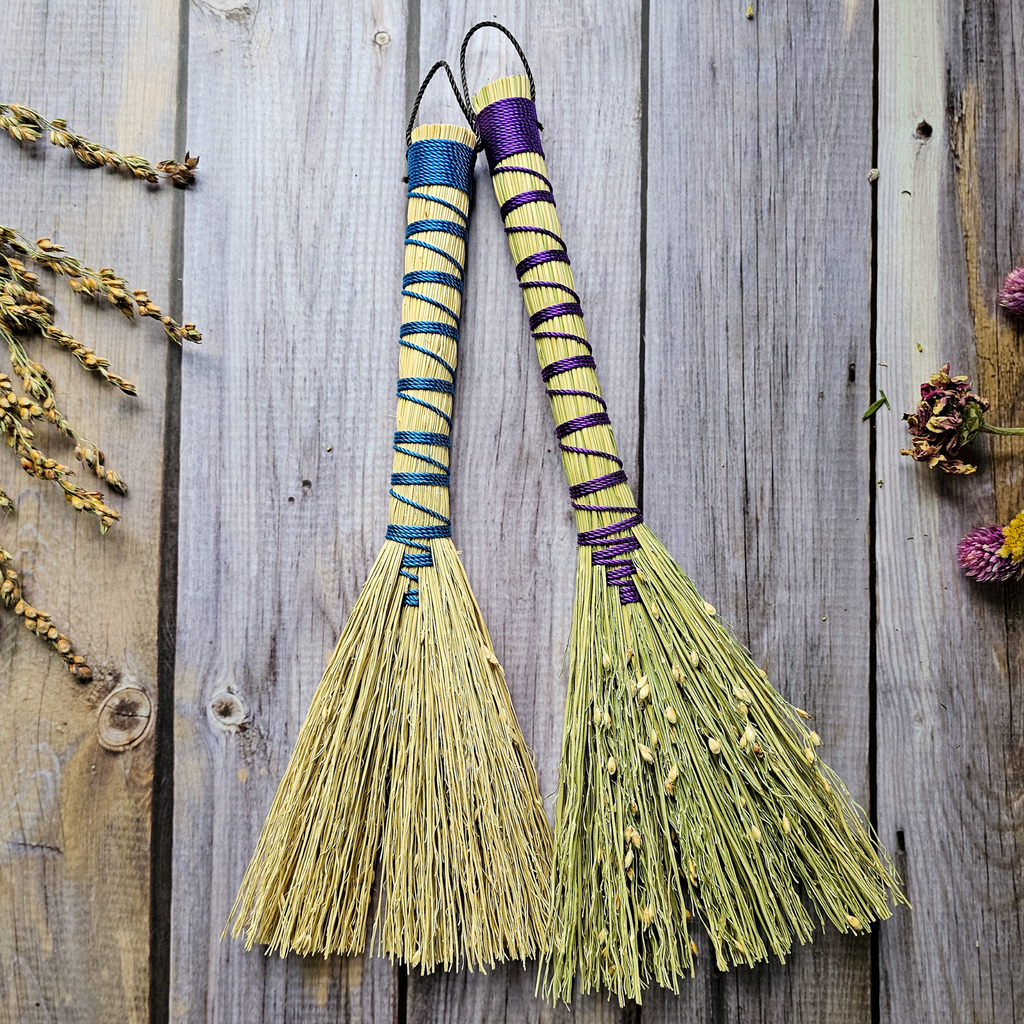 Mini Altar Broom - Handmade Hawktail Whisk Broom