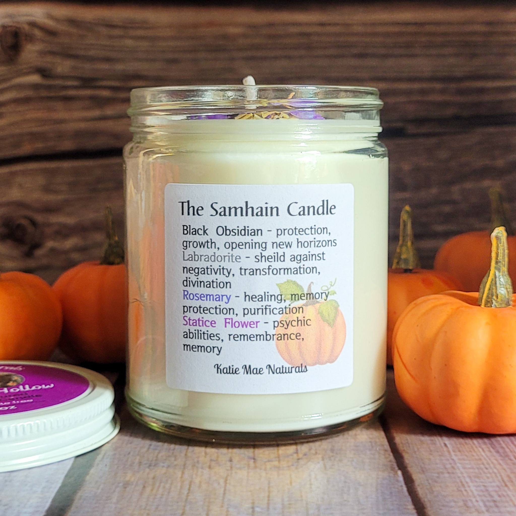 Samhain Ritual Candle – Pumpkin Spice Soy Candle for Protection, Reflection & Autumn Rituals
