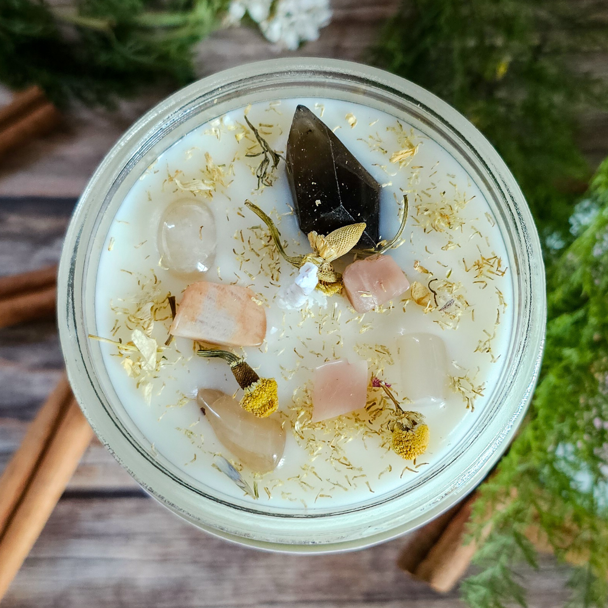 Imbolc Ritual Candle – Cinnamon Spice Soy Candle for Renewal, Cleansing & New Beginnings