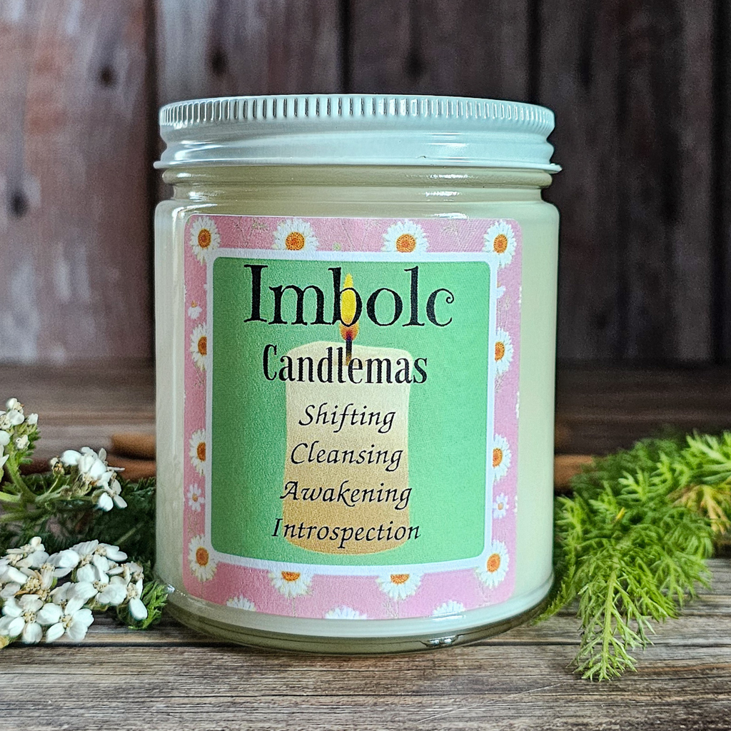 Imbolc Ritual Candle – Cinnamon Spice Soy Candle for Renewal, Cleansing & New Beginnings