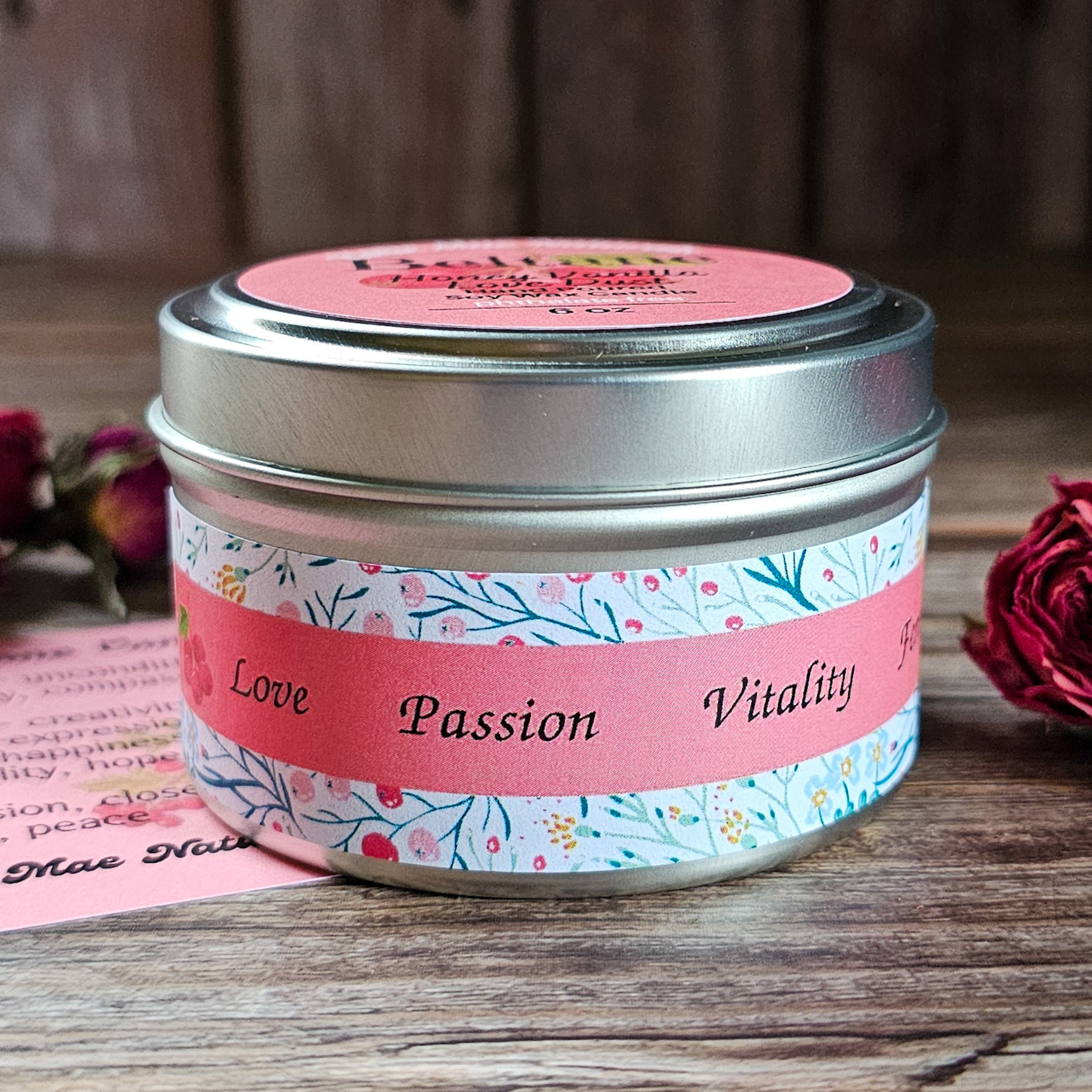 Beltane Ritual Candle – Honey Vanilla Floral Soy Candle for Passion, Love & Spring Renewal
