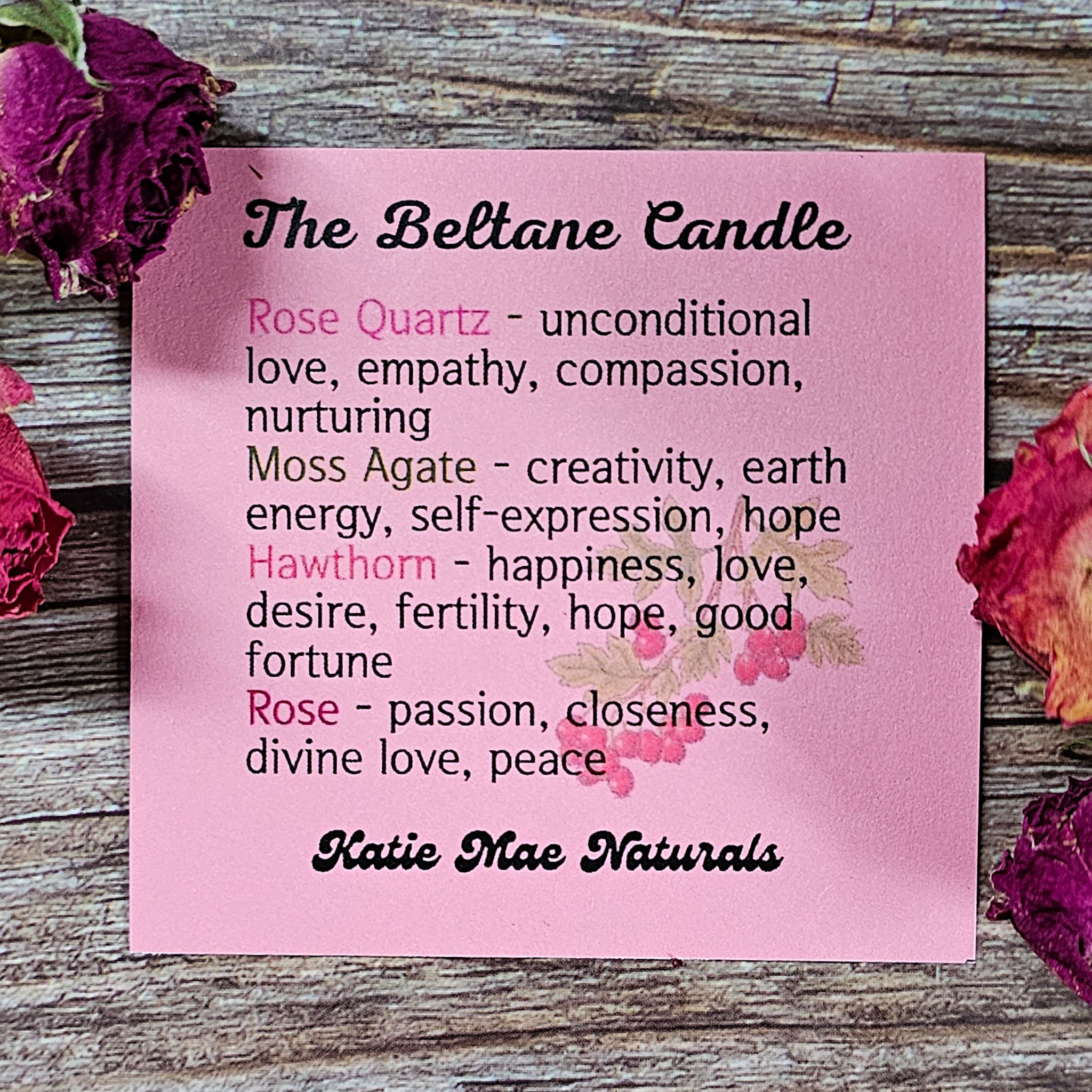 Beltane Ritual Candle – Honey Vanilla Floral Soy Candle for Passion, Love & Spring Renewal
