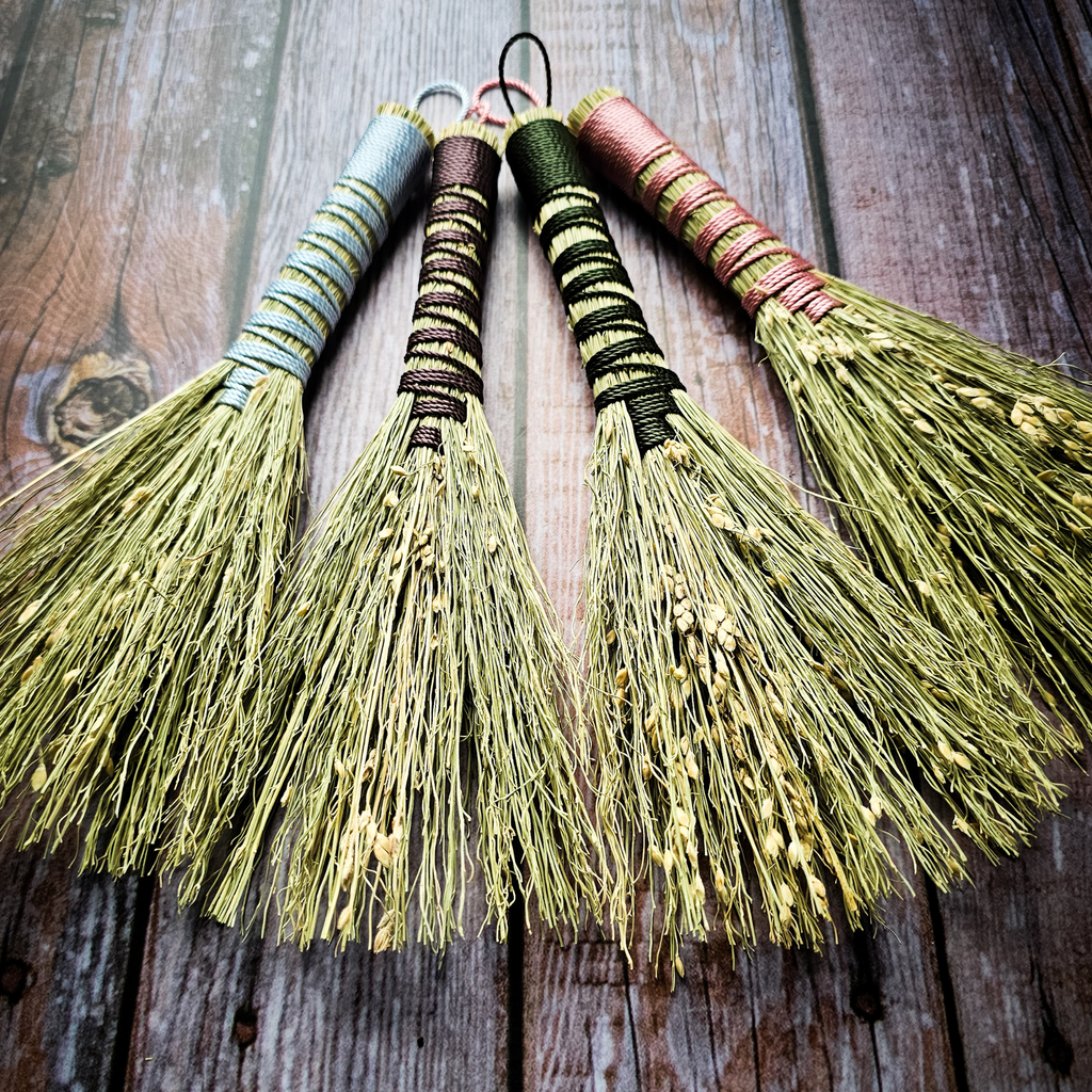 Mini Altar Broom - Handmade Hawktail Whisk Broom