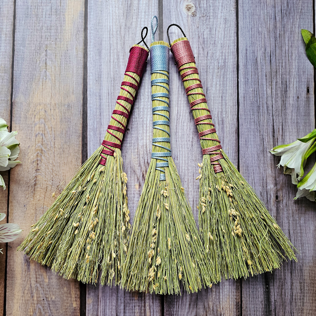 Mini Altar Broom - Handmade Hawktail Whisk Broom