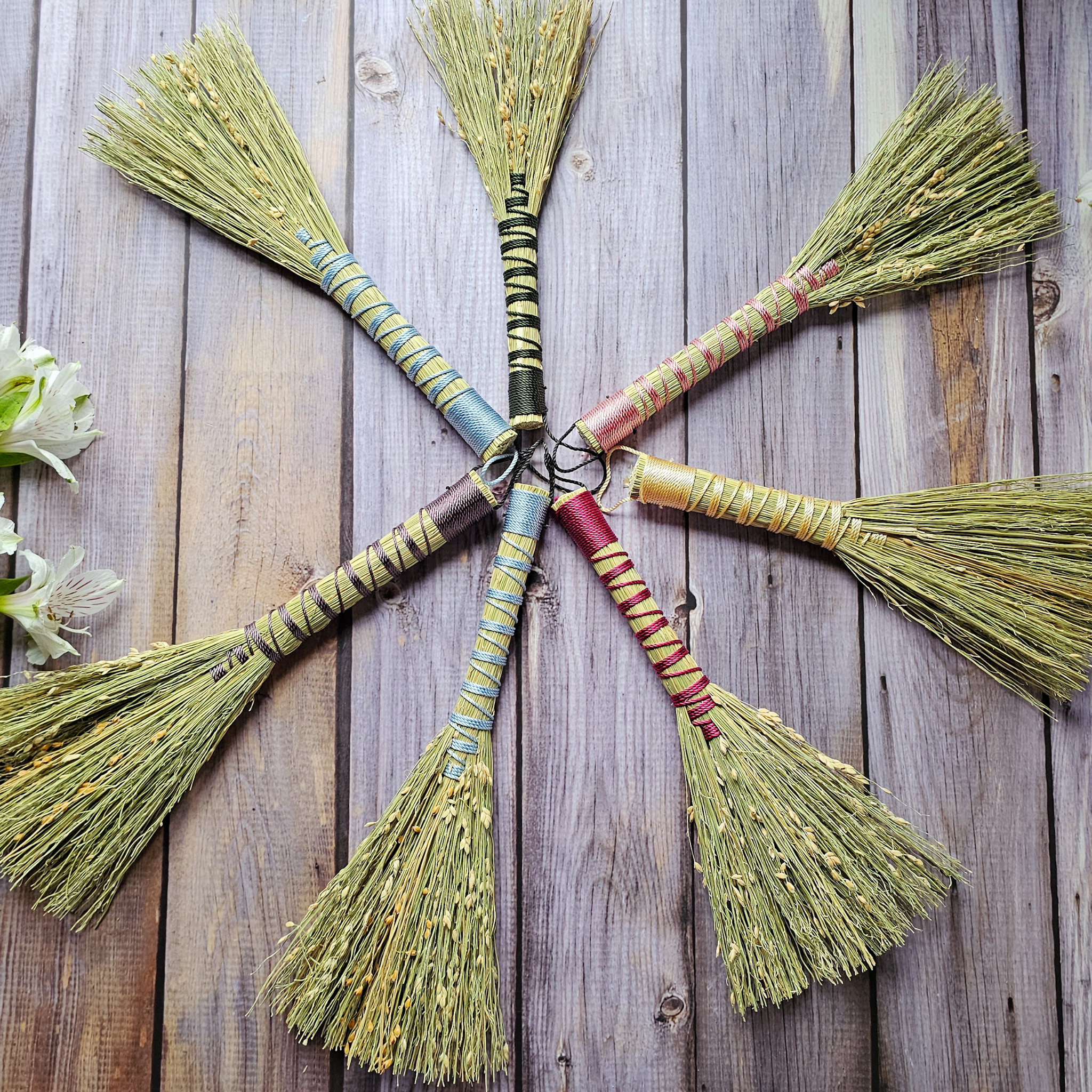 Mini Altar Broom - Handmade Hawktail Whisk Broom