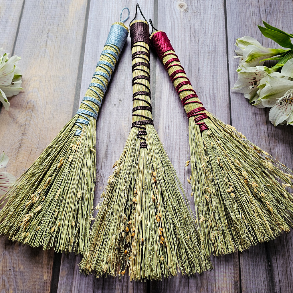 Mini Altar Broom - Handmade Hawktail Whisk Broom