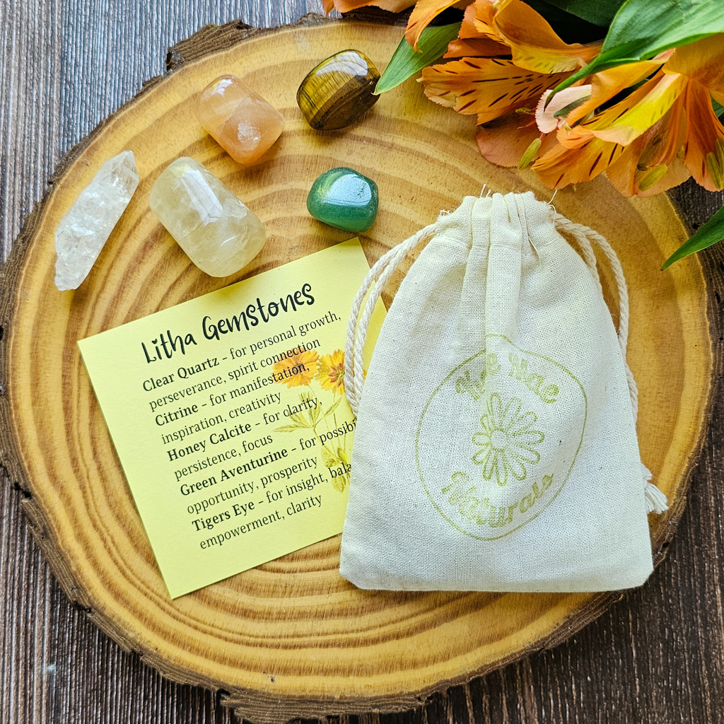Litha Gemstone Set – Summer Solstice Crystal Collection for Joy, Growth & Solar Energy