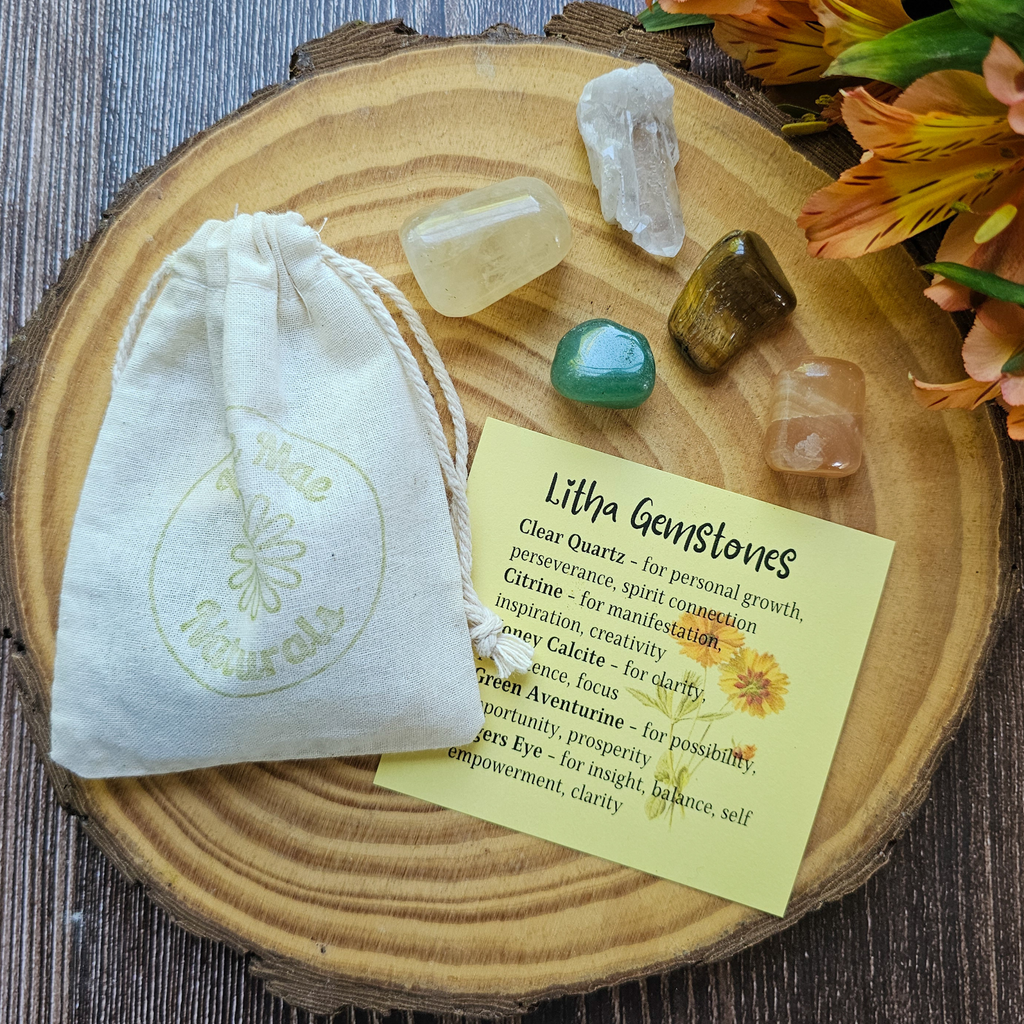 Litha Gemstone Set – Summer Solstice Crystal Collection for Joy, Growth & Solar Energy