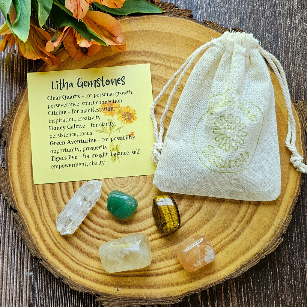 Litha Gemstone Set – Summer Solstice Crystal Collection for Joy, Growth & Solar Energy