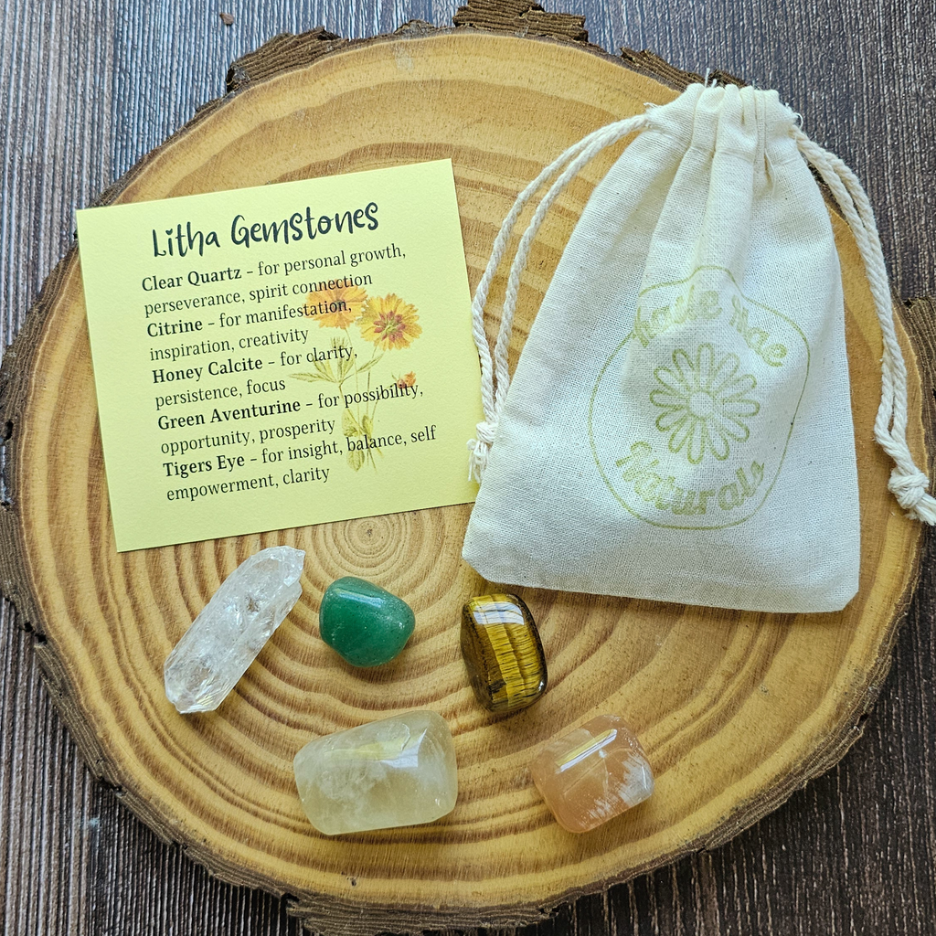 Litha Gemstone Set – Summer Solstice Crystal Collection for Joy, Growth & Solar Energy