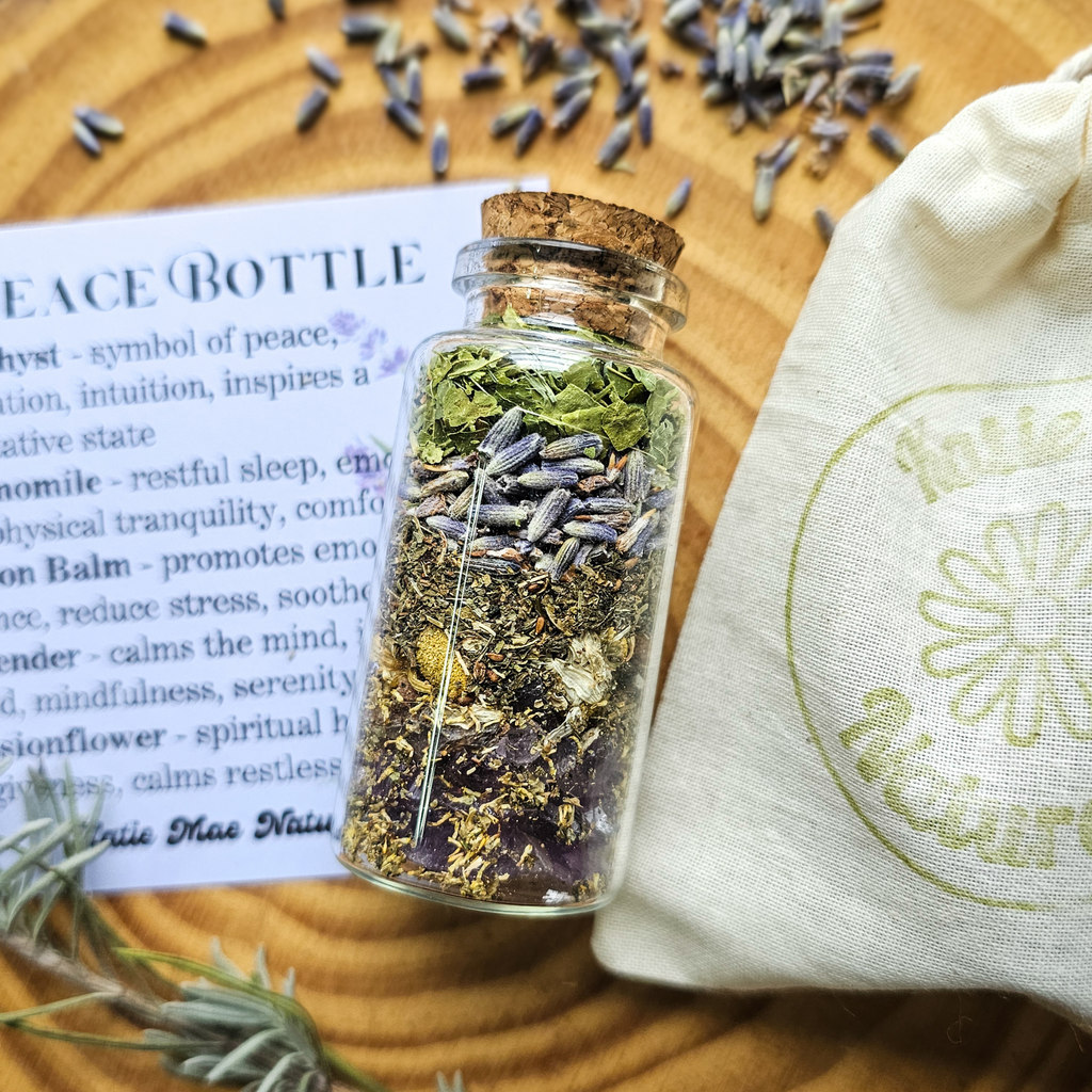 Peace Spell Bottle, Intention Setting for Relaxation and Calm
