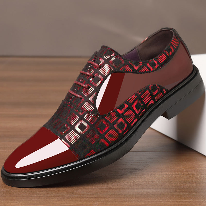 Men's Casual British-Style Korean-Style Pointed-Toe Leather Shoes