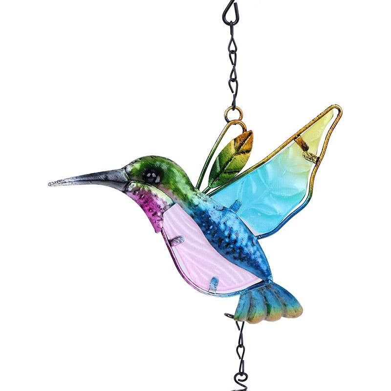 Bird Wind Chime For Wall Window Door Wind Bell Hanging Ornaments Indoor/Outdoor Metal Portable Wind Chimes Glass Pendant Tassels For Home Wall Party Festival Decor Garden Decoration Ornament Craft Gift