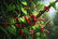 Bright green vines and red snakes