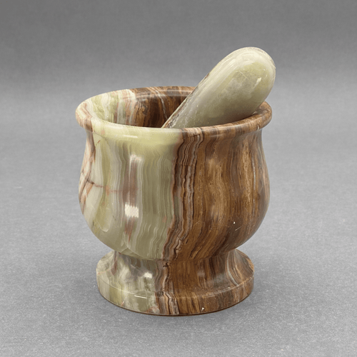 Carved Onyx Mortar and Pestle (1 Piece)