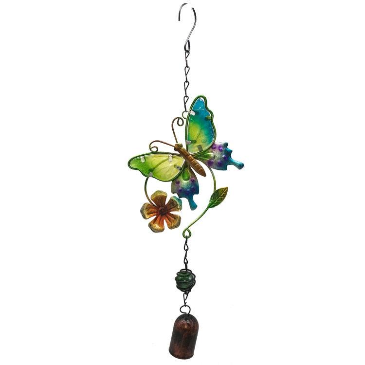 Creactive Iron Art Butterfly Decoration Wind Chimes Hanging Melodious Sound Wind-bells Window Yard Garden Decor Hanging Ornament For Mom Birthday Gift Metal Music Wind Chimes Indoor and Outdoor Decor