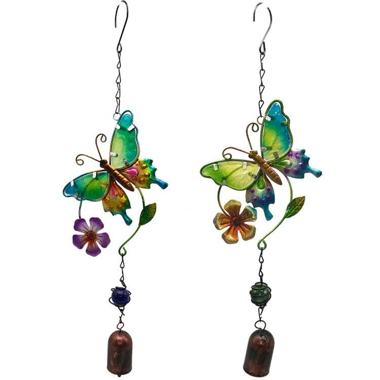 Creactive Iron Art Butterfly Decoration Wind Chimes Hanging Melodious Sound Wind-bells Window Yard Garden Decor Hanging Ornament For Mom Birthday Gift Metal Music Wind Chimes Indoor and Outdoor Decor