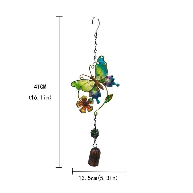 Creactive Iron Art Butterfly Decoration Wind Chimes Hanging Melodious Sound Wind-bells Window Yard Garden Decor Hanging Ornament For Mom Birthday Gift Metal Music Wind Chimes Indoor and Outdoor Decor