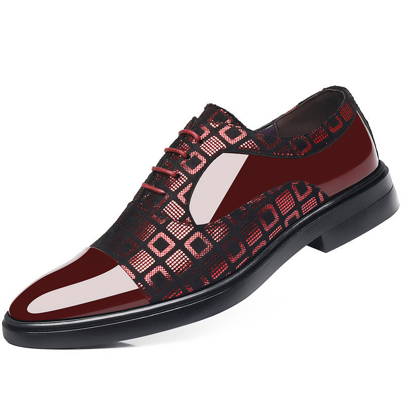 Men's Casual British-Style Korean-Style Pointed-Toe Leather Shoes