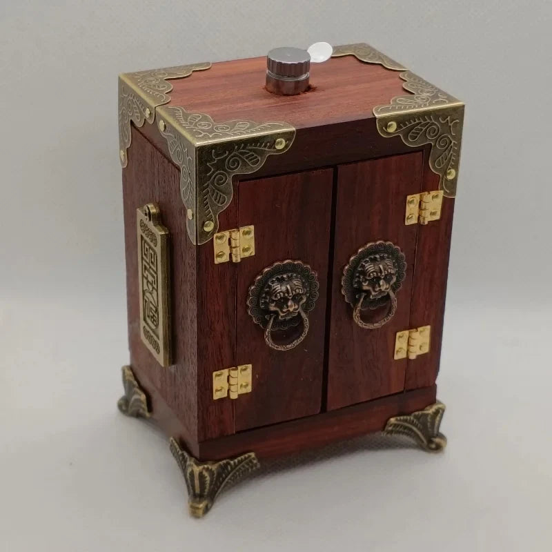 Solid Wood Buddhist Shrine Cabinet – God of Wealth & Guanyin Altar Table