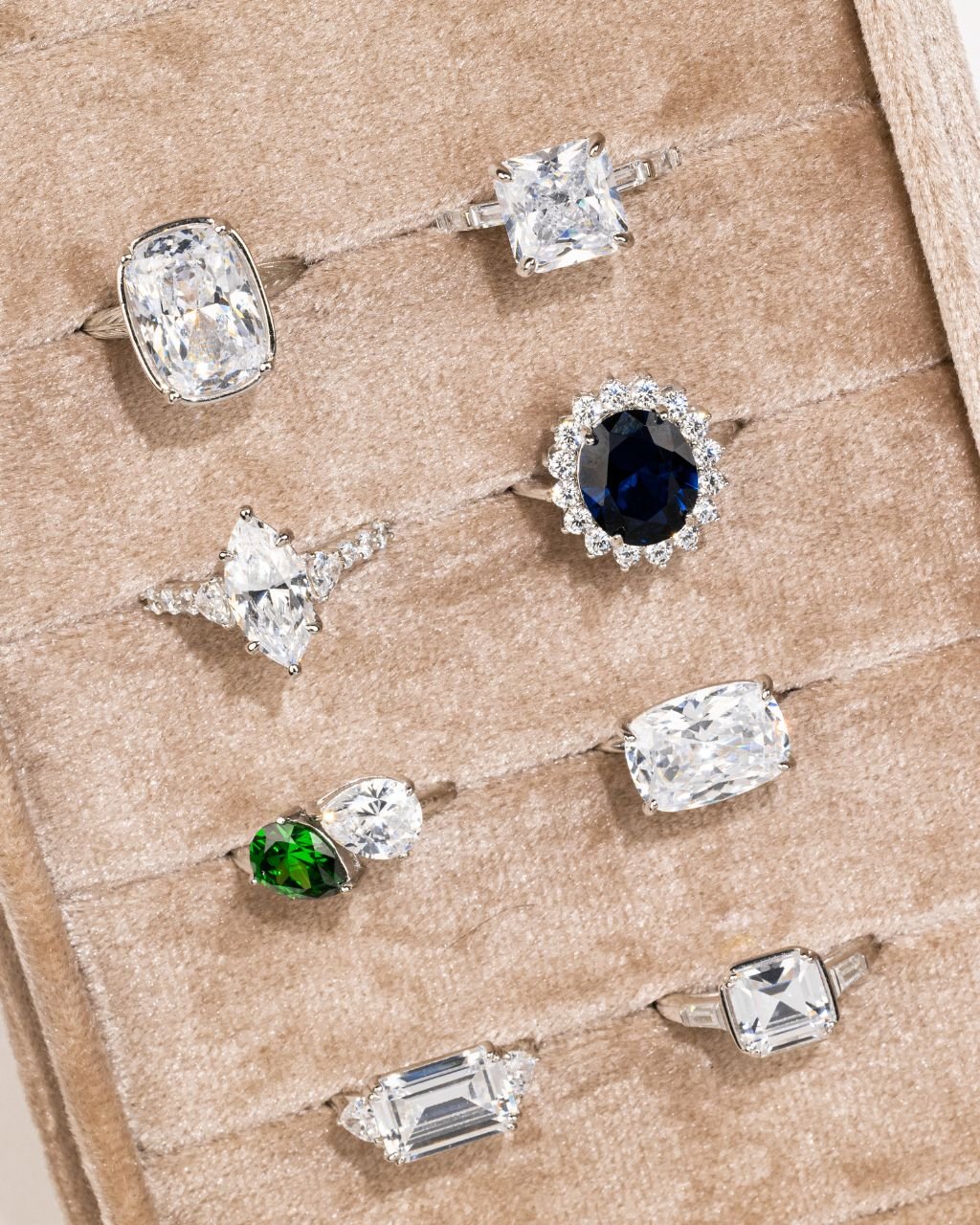 Sterling Silver Sapphire Halo Ring