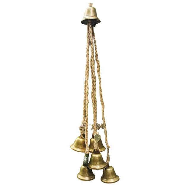 Good Luck Blessing Bells Evil Spirit Wind Chimes Witch 6 Bells Door Charm Decor Home Room Balcony Wind Chimes 24 Inch Vintage Bell For Wealth & Safe Success Ward Off Evil Protect Peace Home Garden Car Interiors