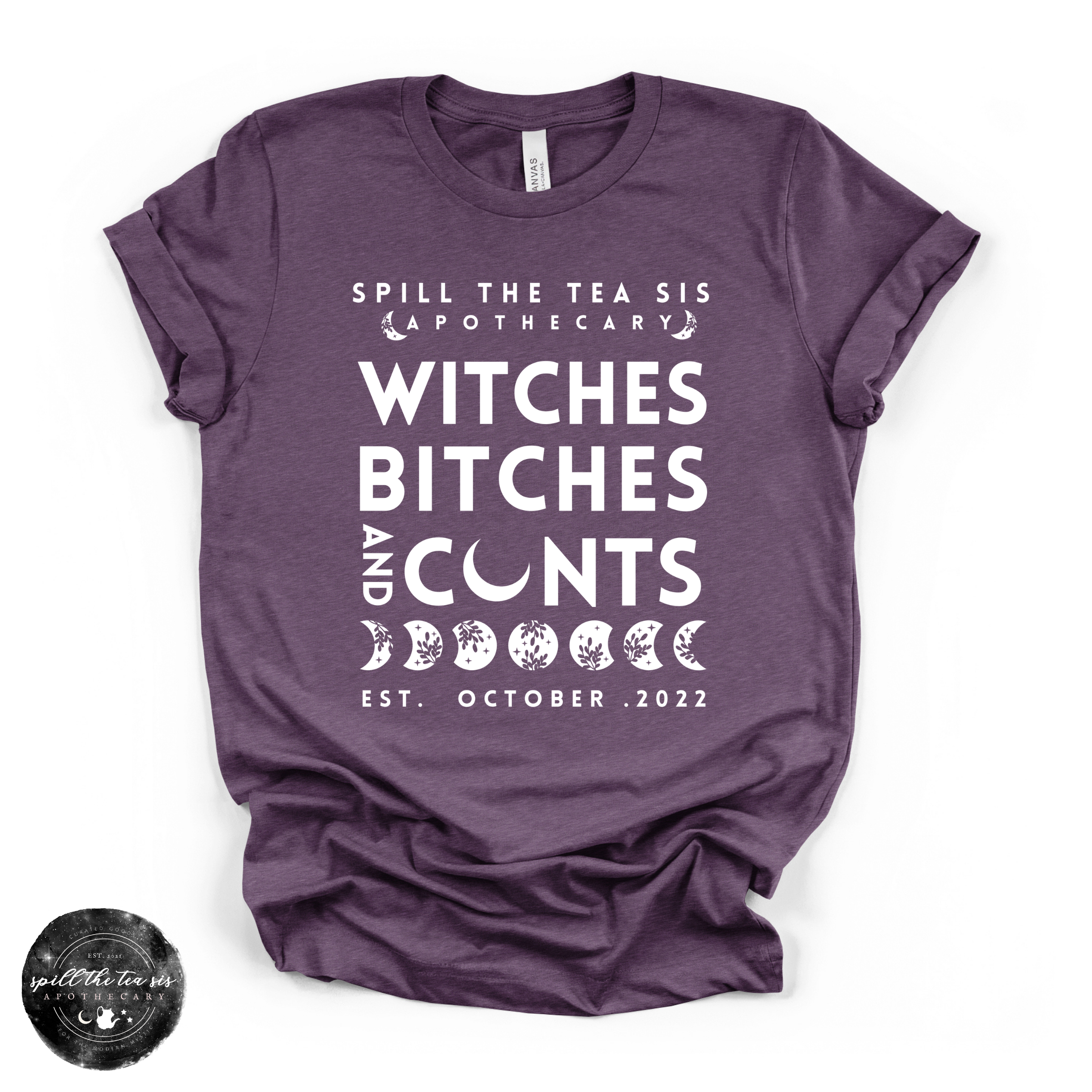 Witches, Btches & Cnts Tee ( WHITE DESIGN) | Bold Witchy Statement Graphic T-Shirt