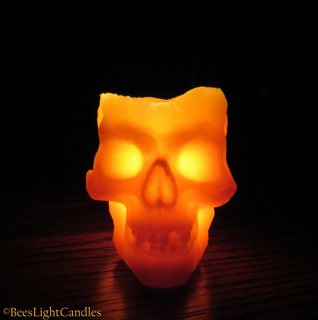 Large Skull Beeswax Candle (White or Yellow)
