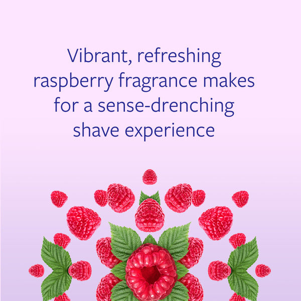 Skintimate Skin Therapy Raspberry Rain Shave Gel for Women, Travel Shaving Cream