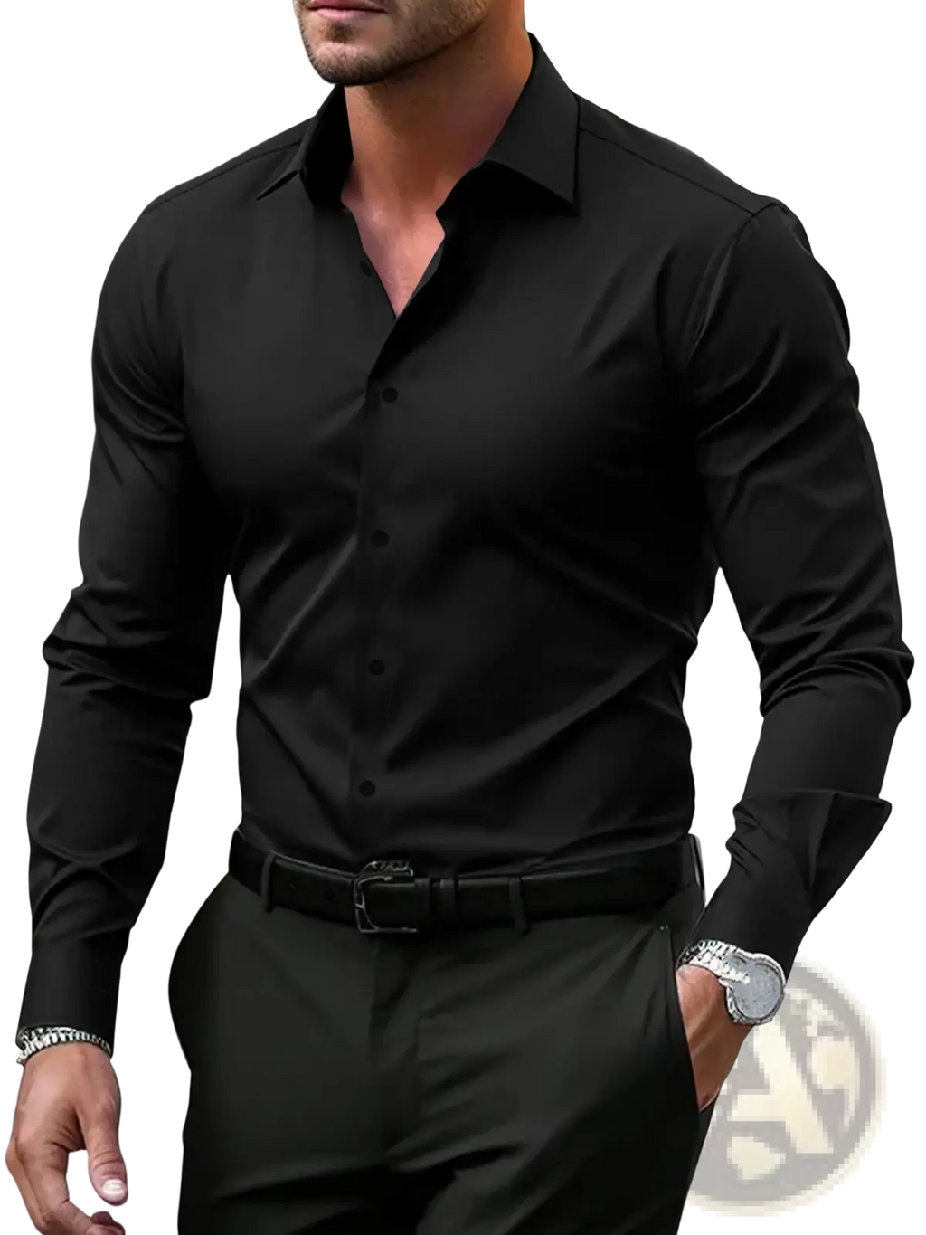 Men's Premium Slim Fit Long Sleeve Button Down Dress Shirt