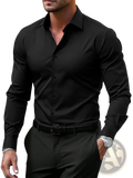 Men's Premium Slim Fit Long Sleeve Button Down Dress Shirt
