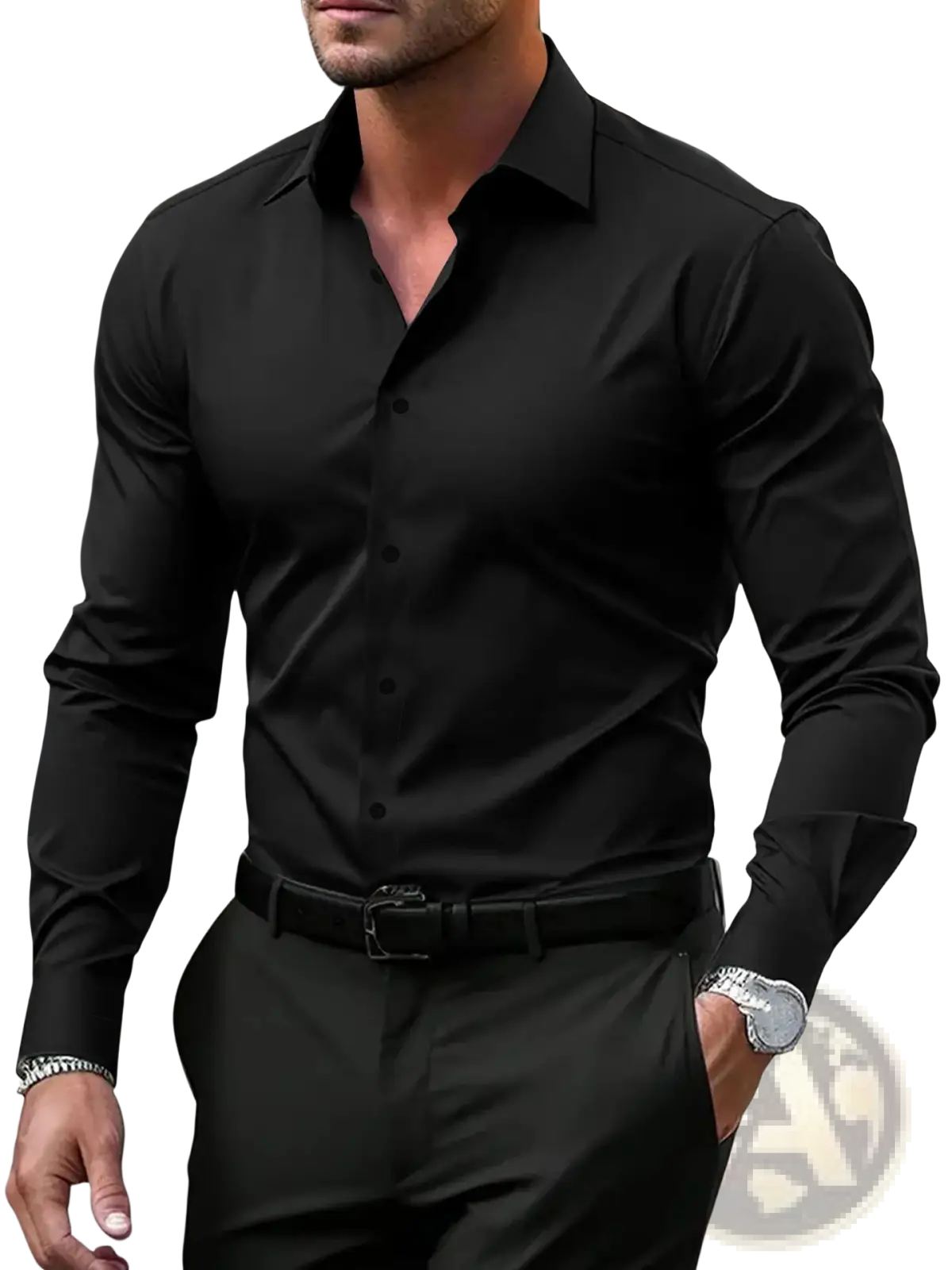 Men's Premium Slim Fit Long Sleeve Button Down Dress Shirt