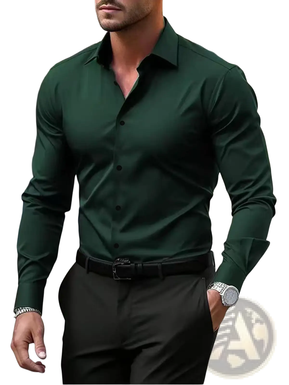 Men's Premium Slim Fit Long Sleeve Button Down Dress Shirt