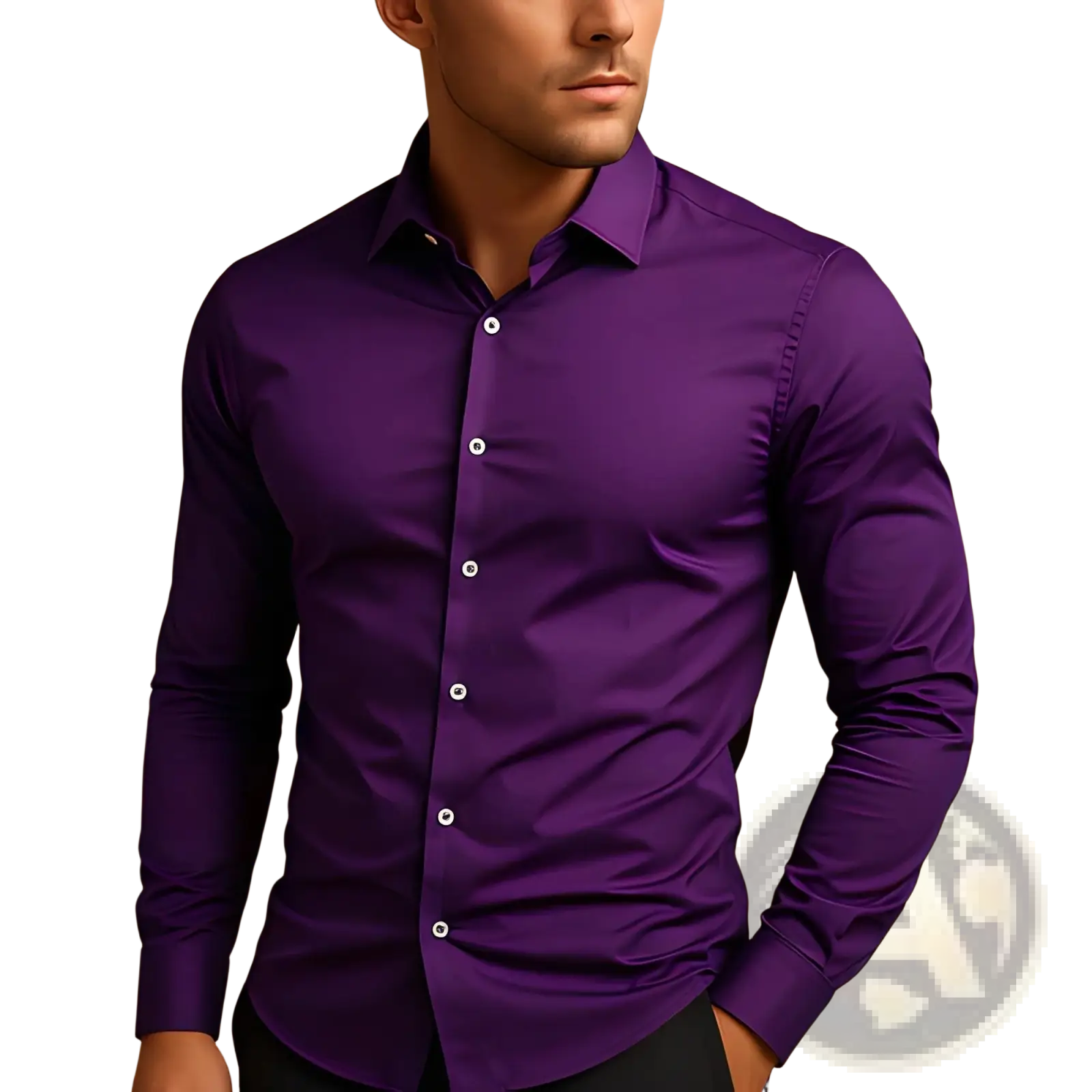 Men's Premium Slim Fit Long Sleeve Button Down Dress Shirt