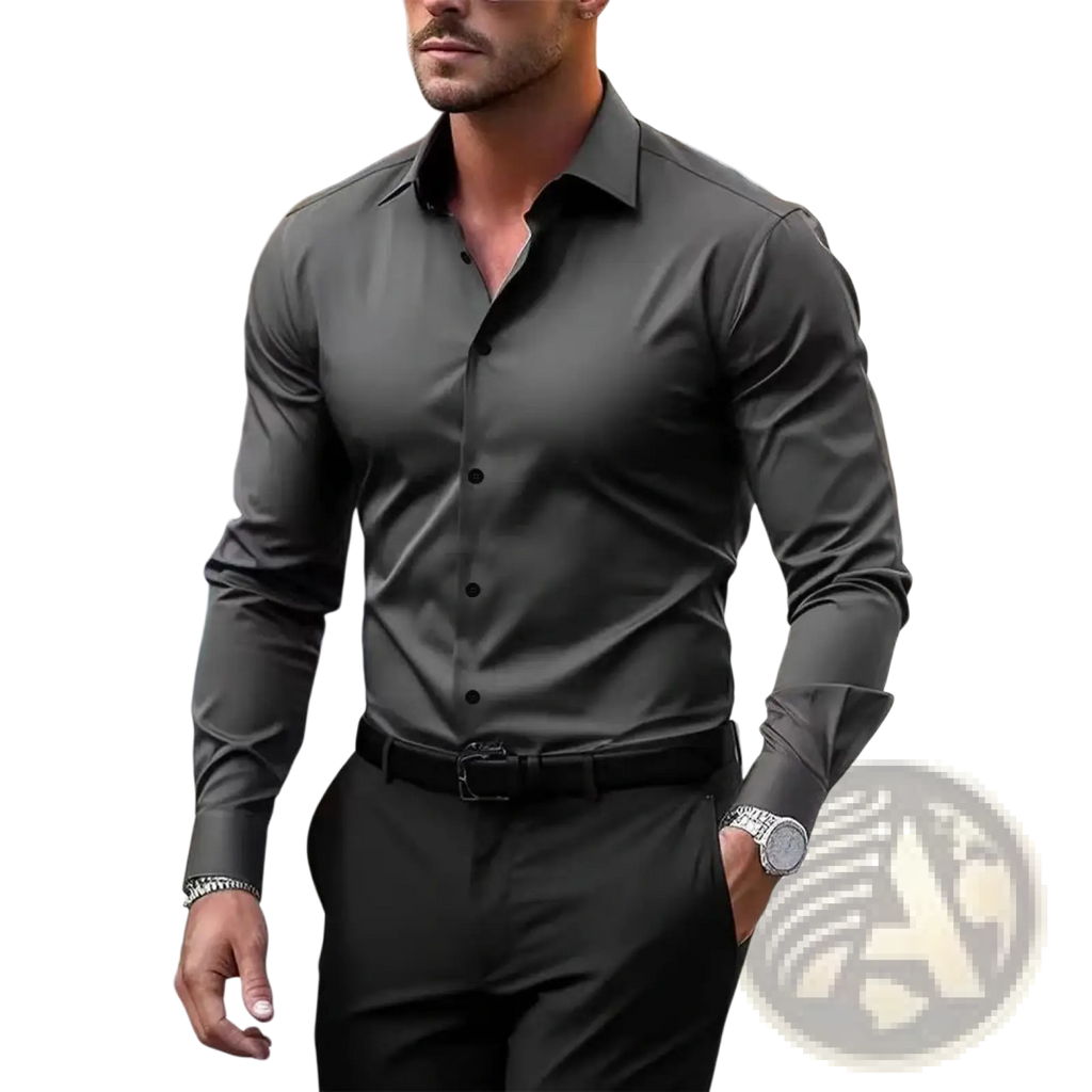 Men's Premium Slim Fit Long Sleeve Button Down Dress Shirt