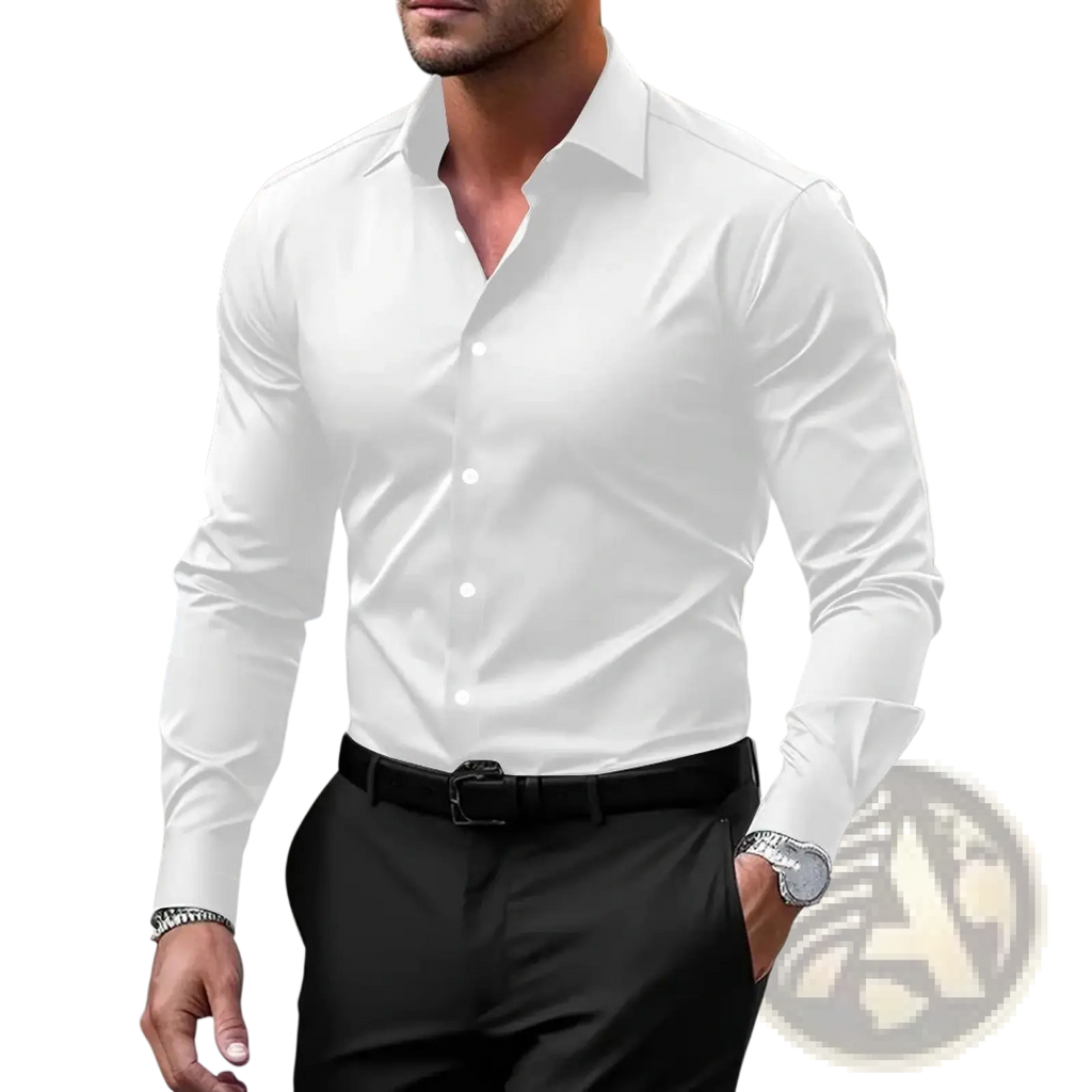 Men's Premium Slim Fit Long Sleeve Button Down Dress Shirt
