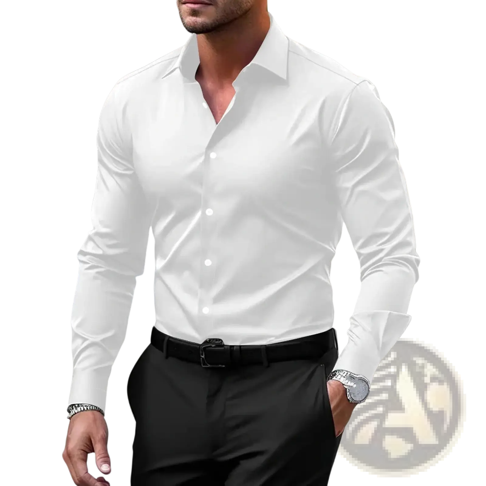 Men's Premium Slim Fit Long Sleeve Button Down Dress Shirt