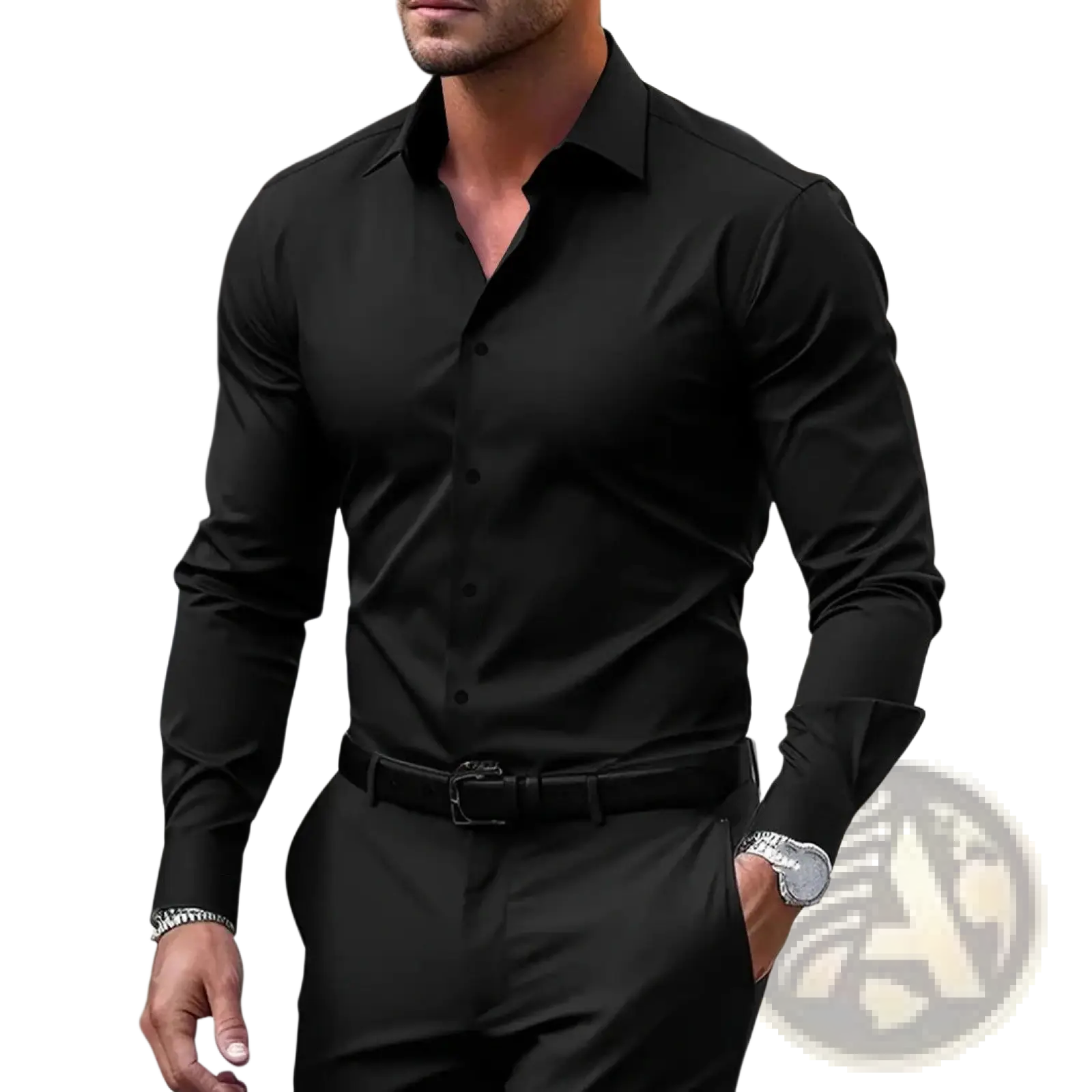 Men's Premium Slim Fit Long Sleeve Button Down Dress Shirt